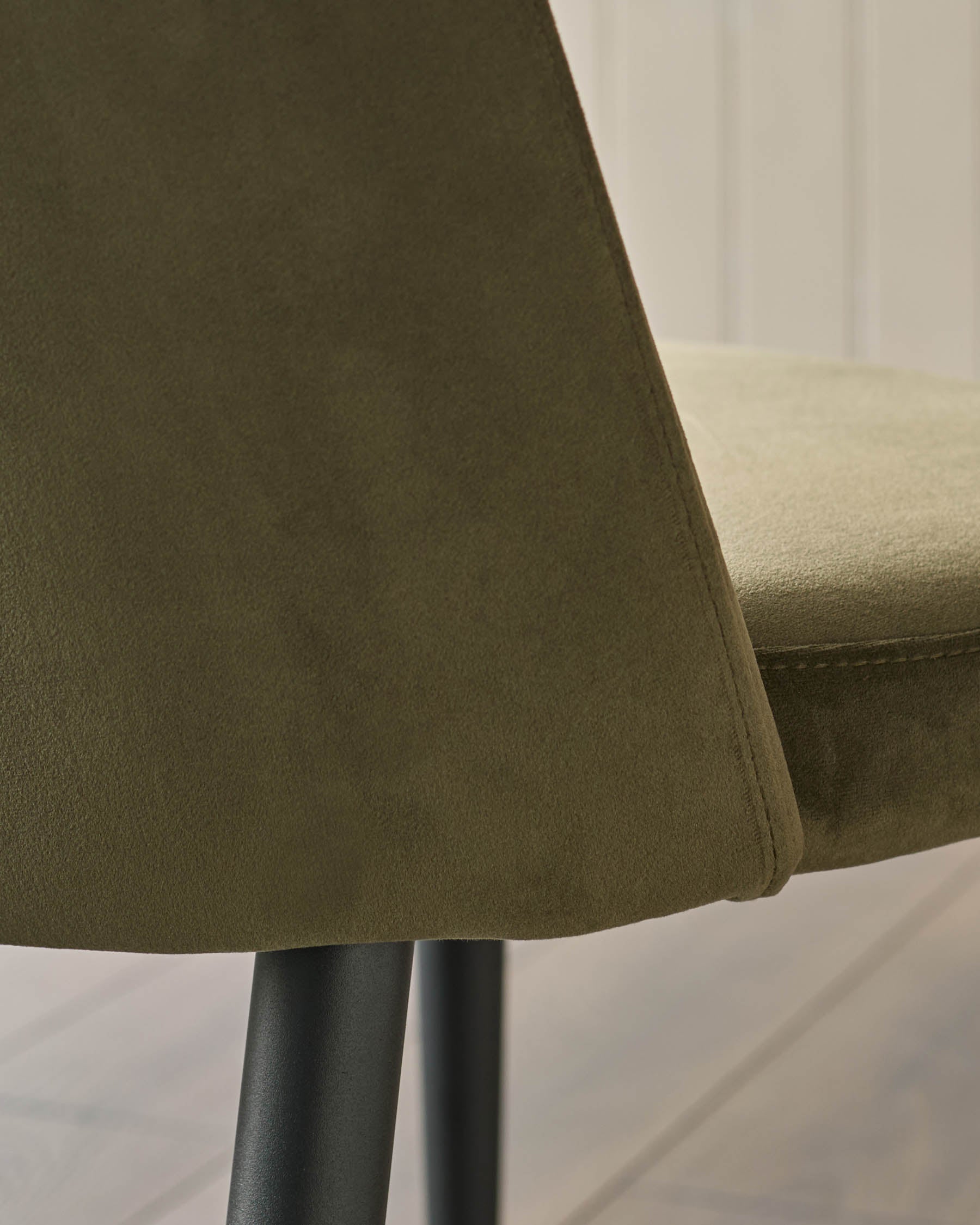 Trinny olive green velvet dining chair