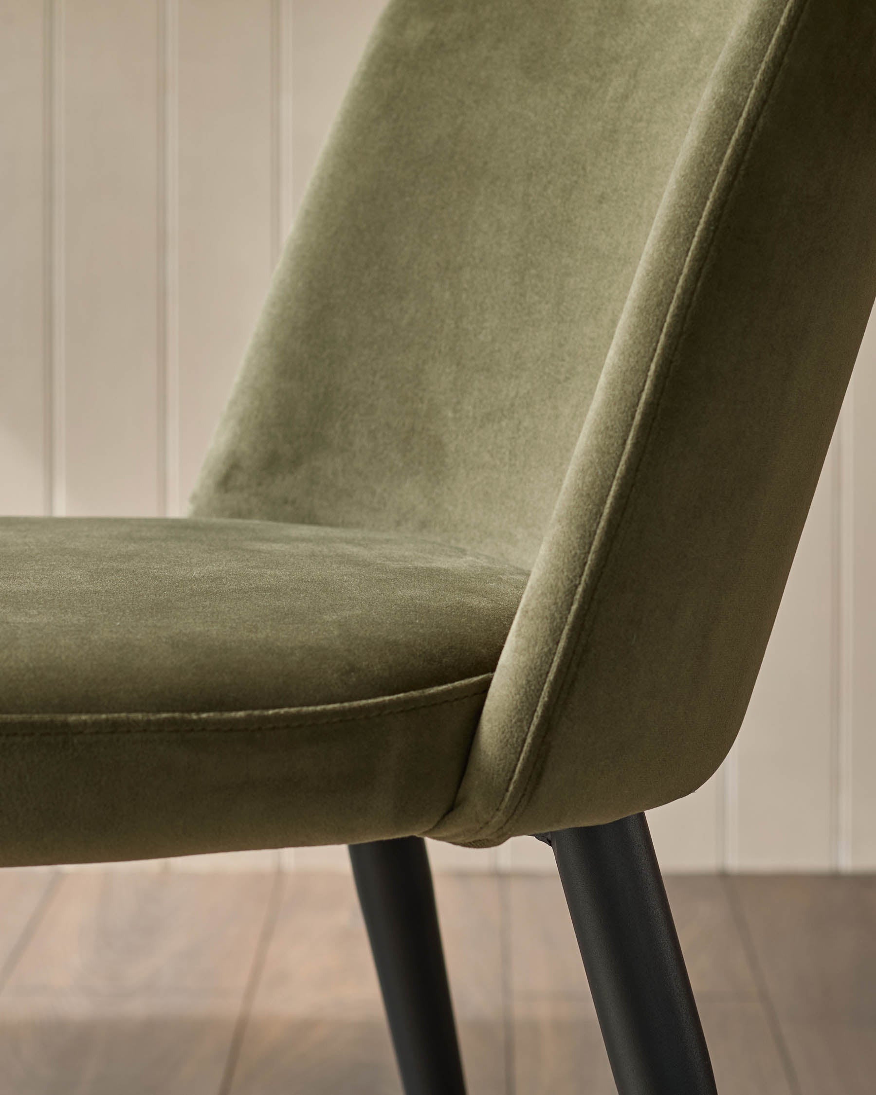Trinny olive green velvet dining chair