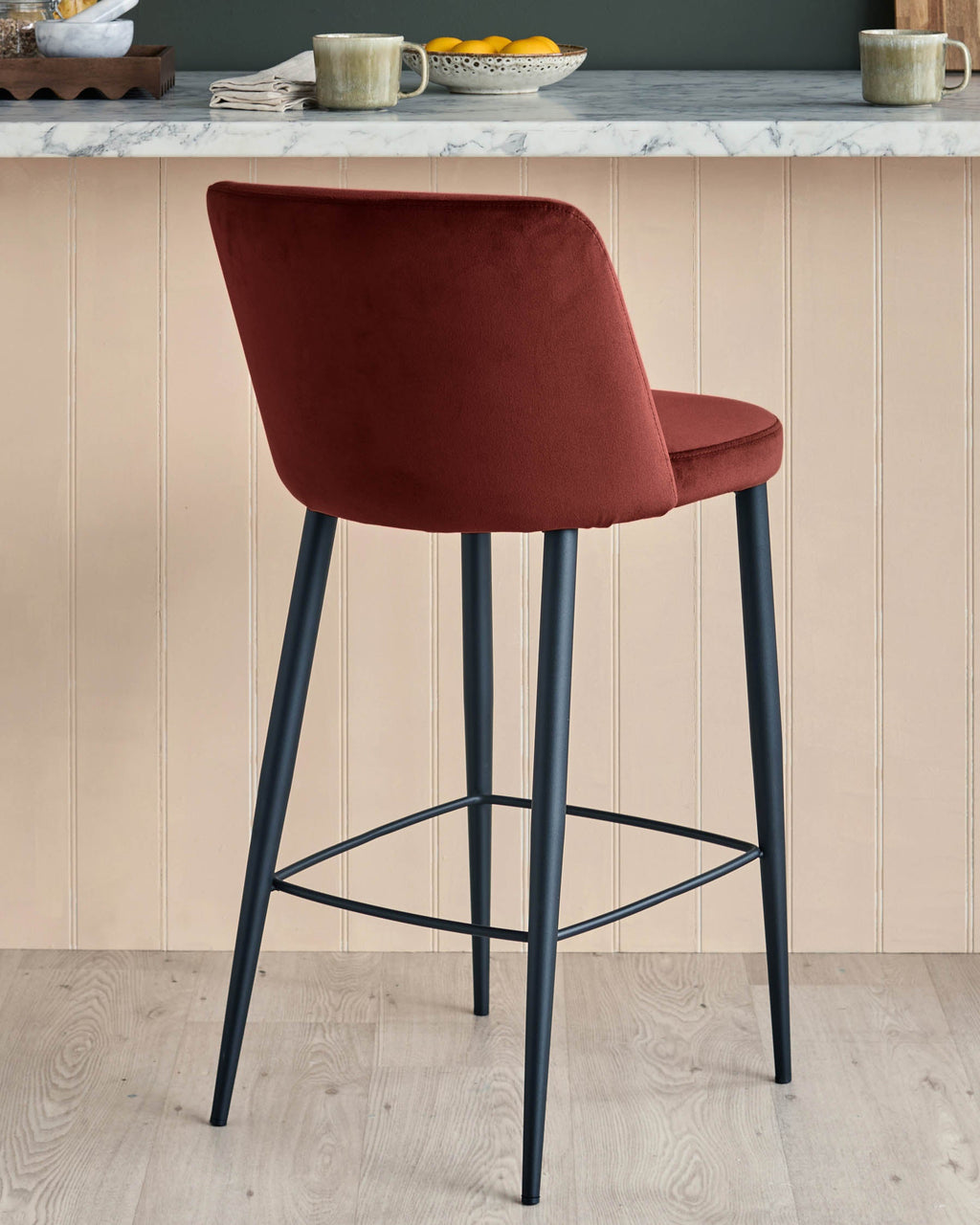 Trinny toffee red bar stool