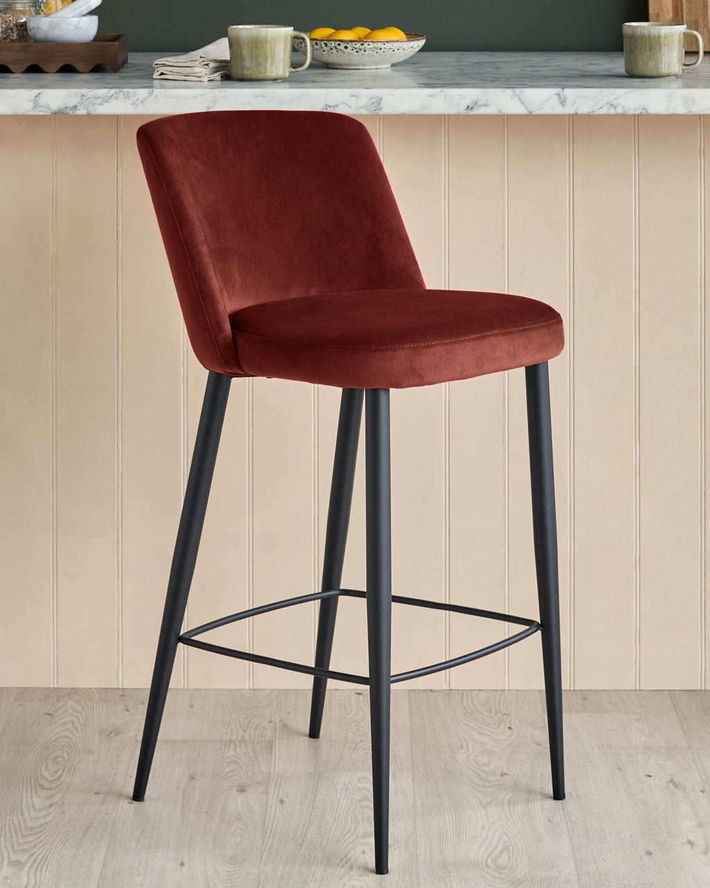 Trinny toffee red bar stool
