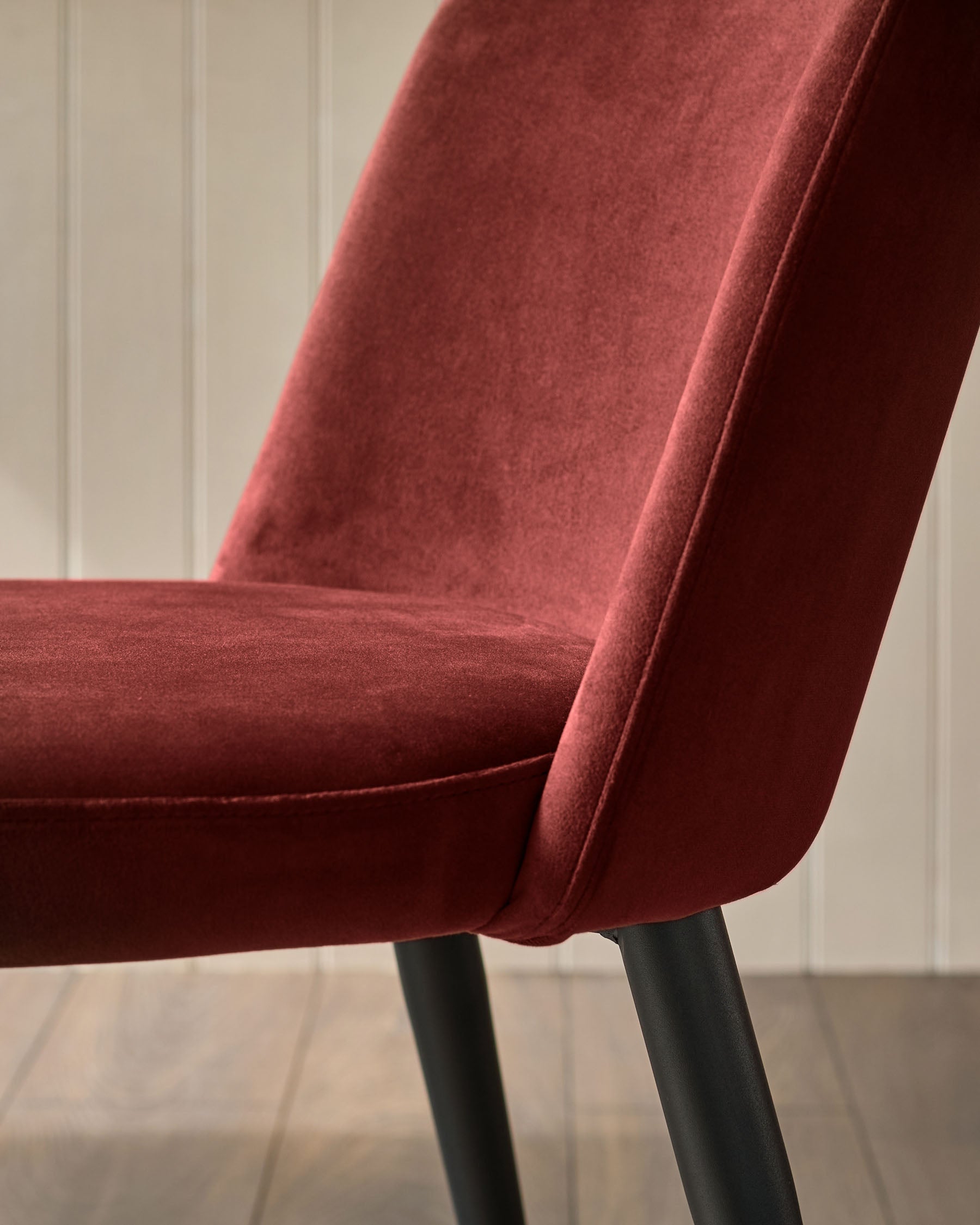Trinny toffee red velvet dining chair