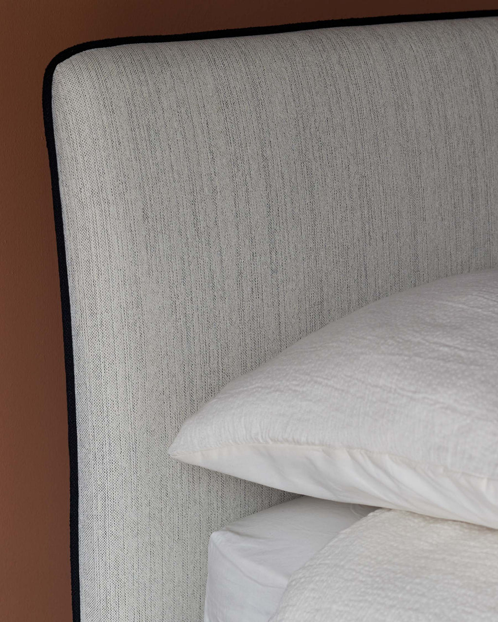 Turin ivory fabric king size ottoman storage bed