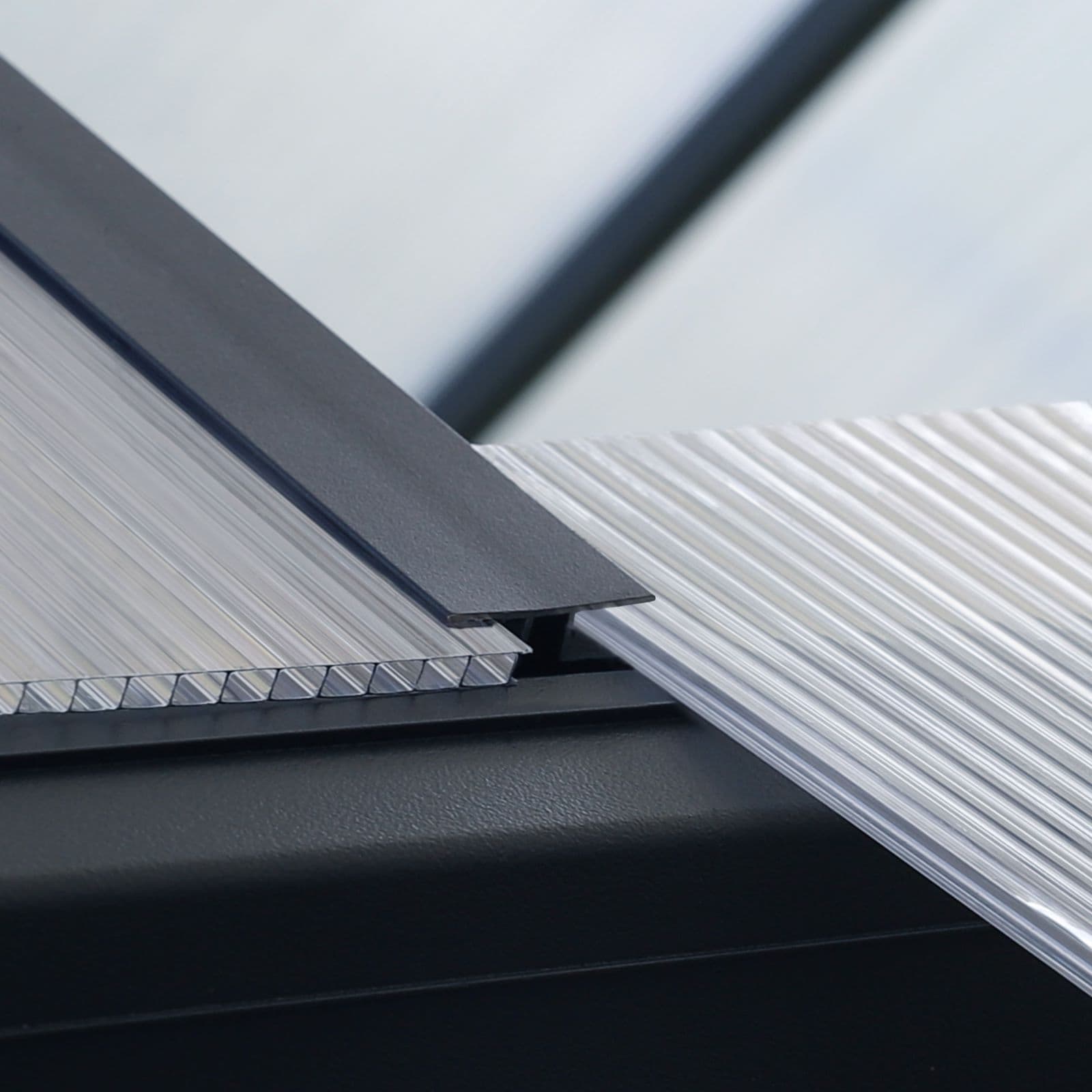 VEIKOUS Aluminum Walk-In Garden Greenhouse Kit with Adjustable Roof Vent and Lockable Door Grey