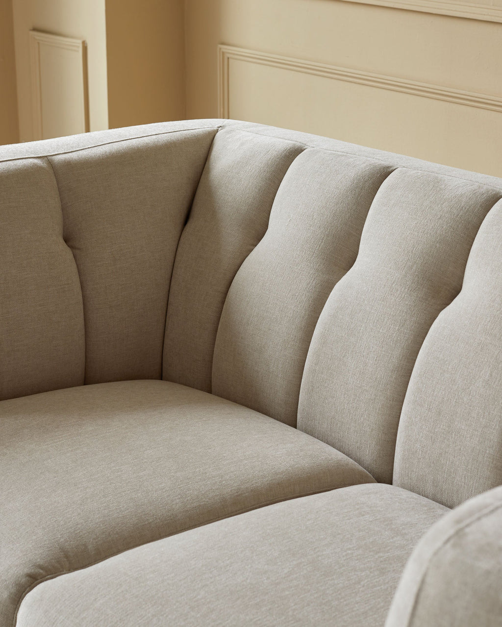 Valentina champagne chenille 2 seater sofa