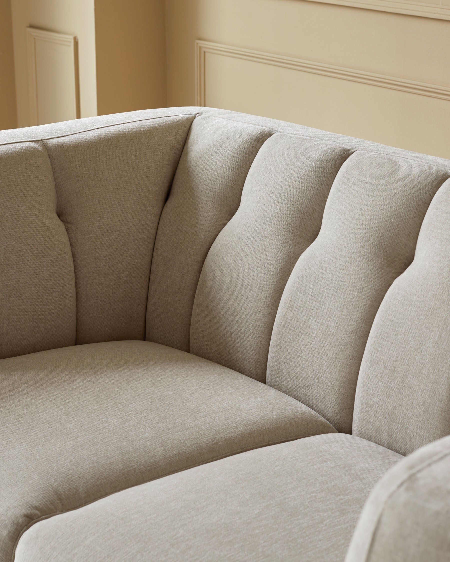 Valentina champagne chenille 2 seater sofa