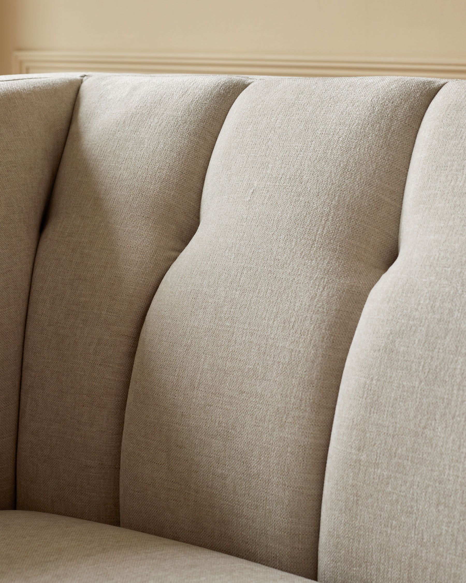 Valentina champagne chenille 2 seater sofa