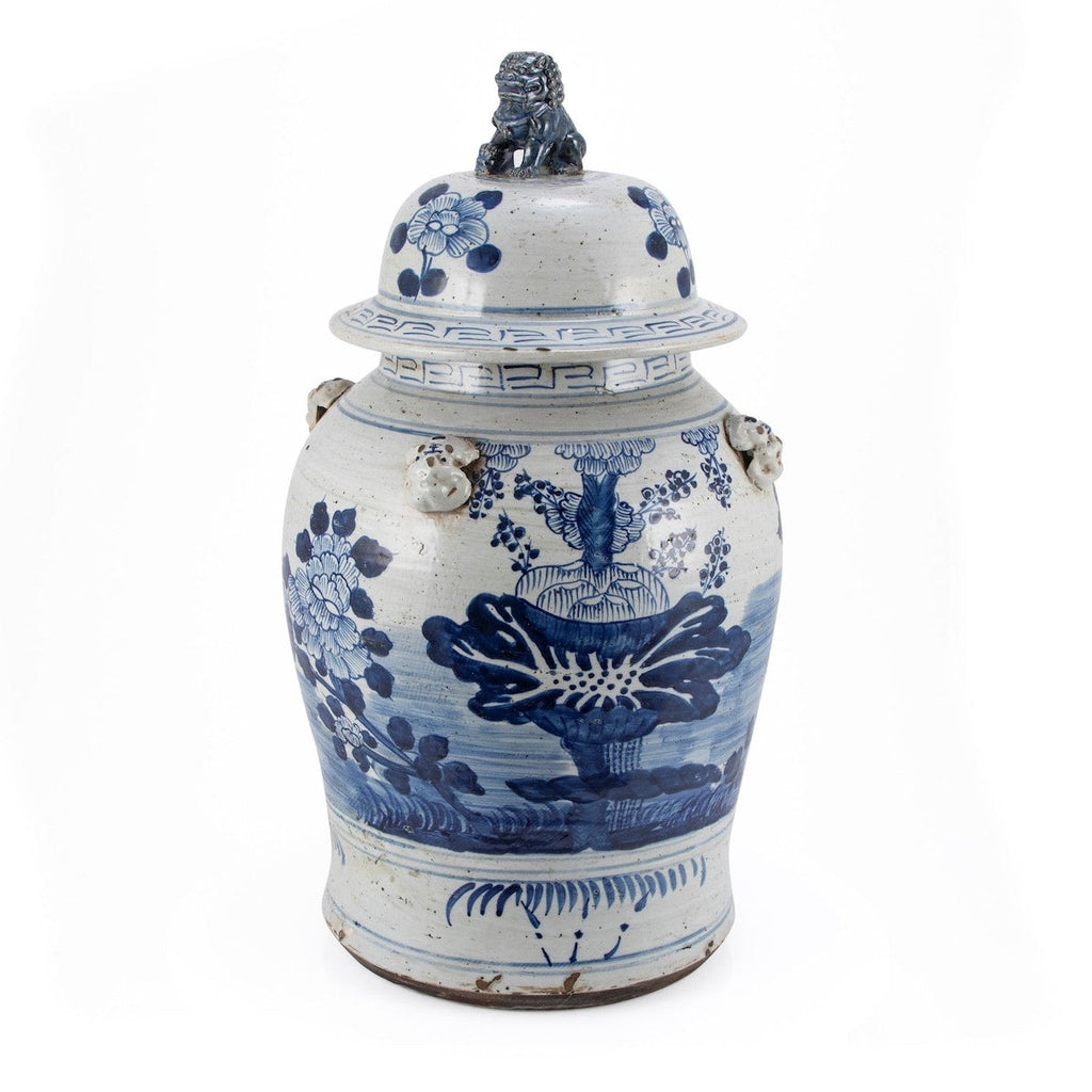 Vintage Temple Jar Four Season Plants - Large