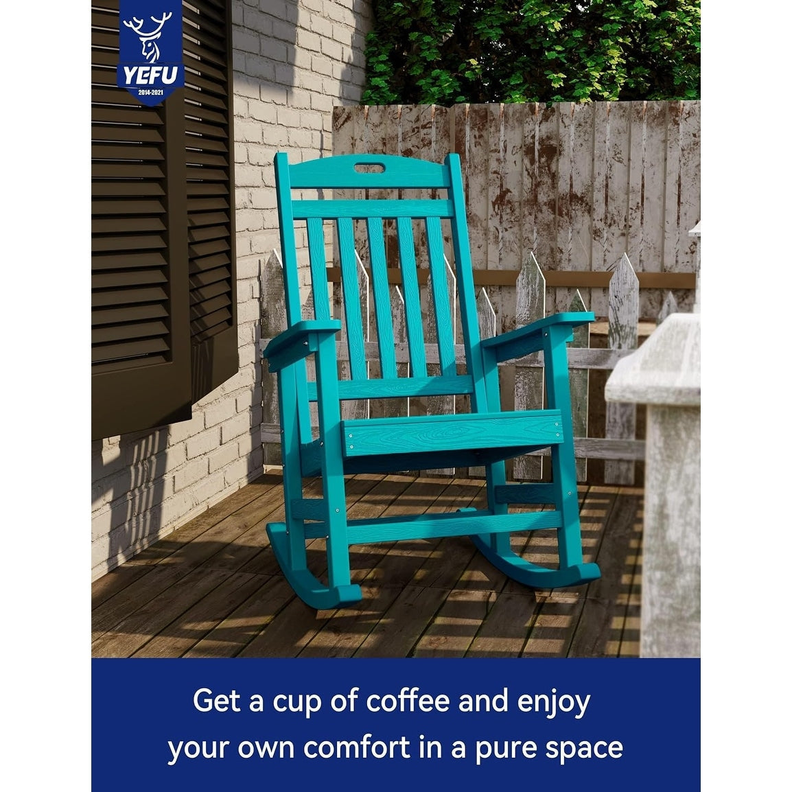 WINSOON All Weather Outdoor Rocking Chair, Set of 2