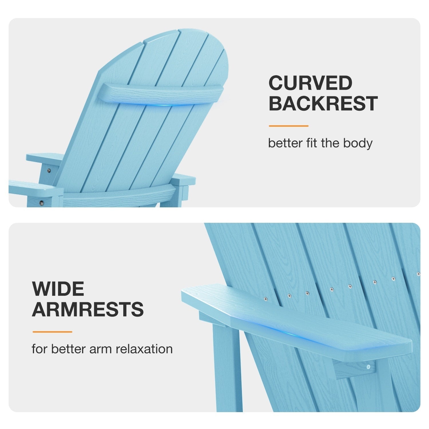 WINSOON All Weather Outdoor Rocking Chair, Set of 2