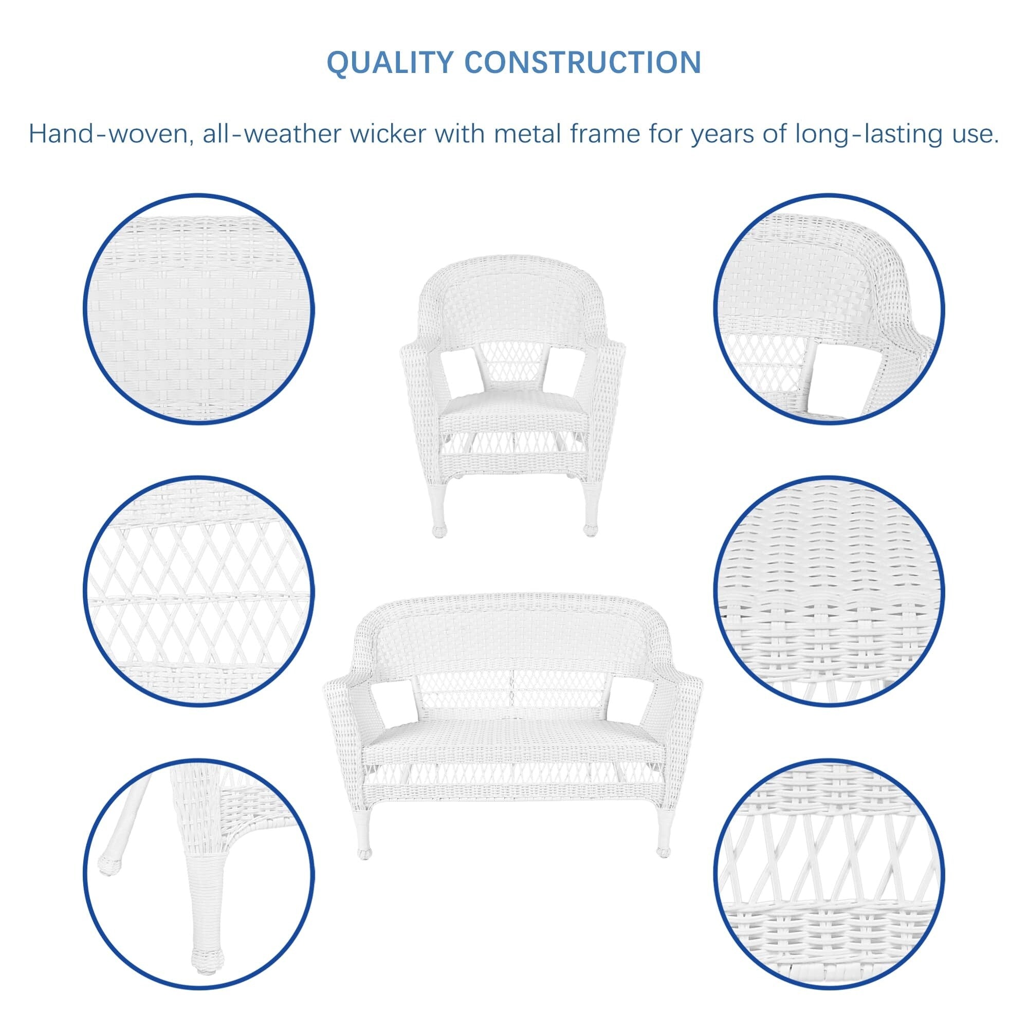 Wicker Patio 4-piece Conversation Set