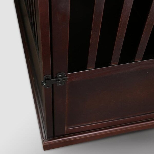 Wooden Pet Crate End Table with Lockable Door