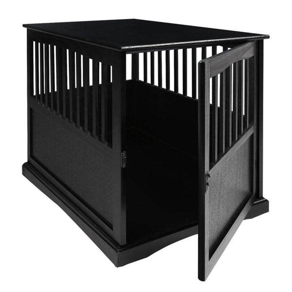 Wooden Pet Crate End Table with Lockable Door