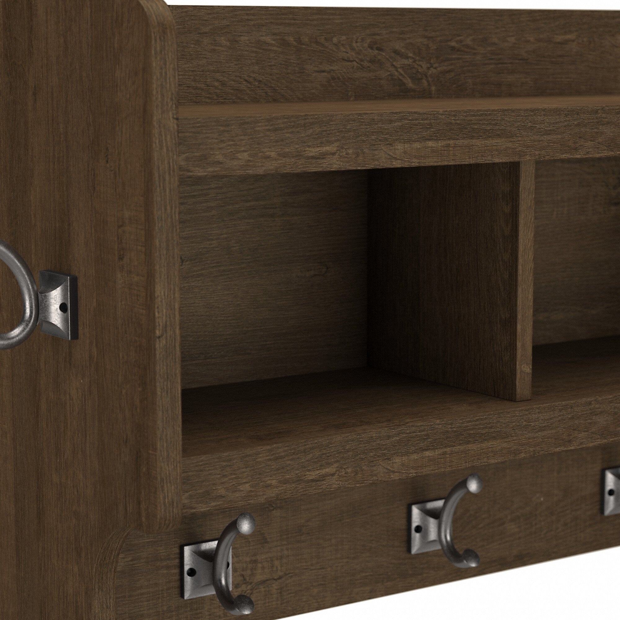 Woodland 40W Wall Mounted Coat Rack with Shelf by Bush Furniture