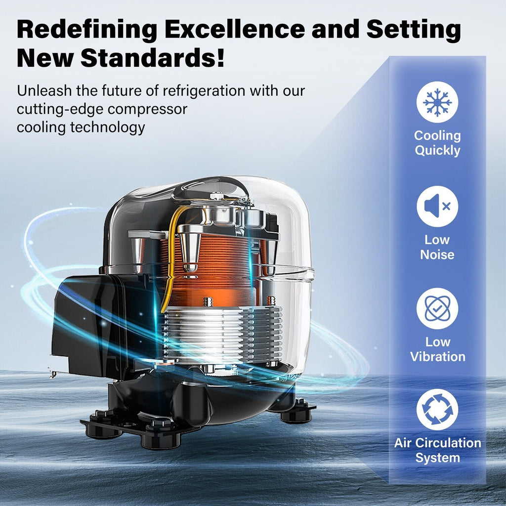 Yeego 19 Inch 140 Cans Single Zone Freestanding Beverage Cooler Refrigerator - 19 inch