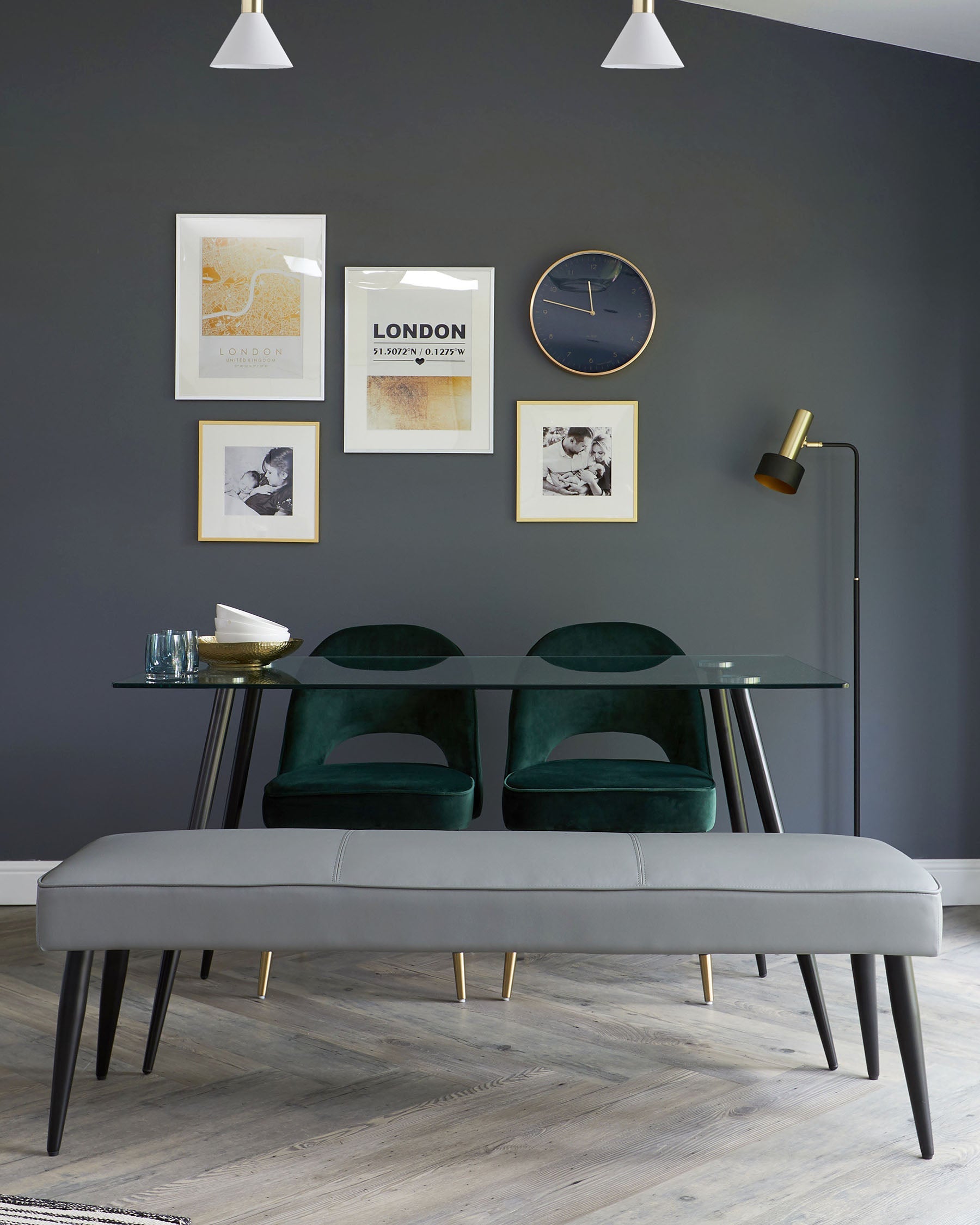 Zilo Black And Glass 6 Seater Dining Table