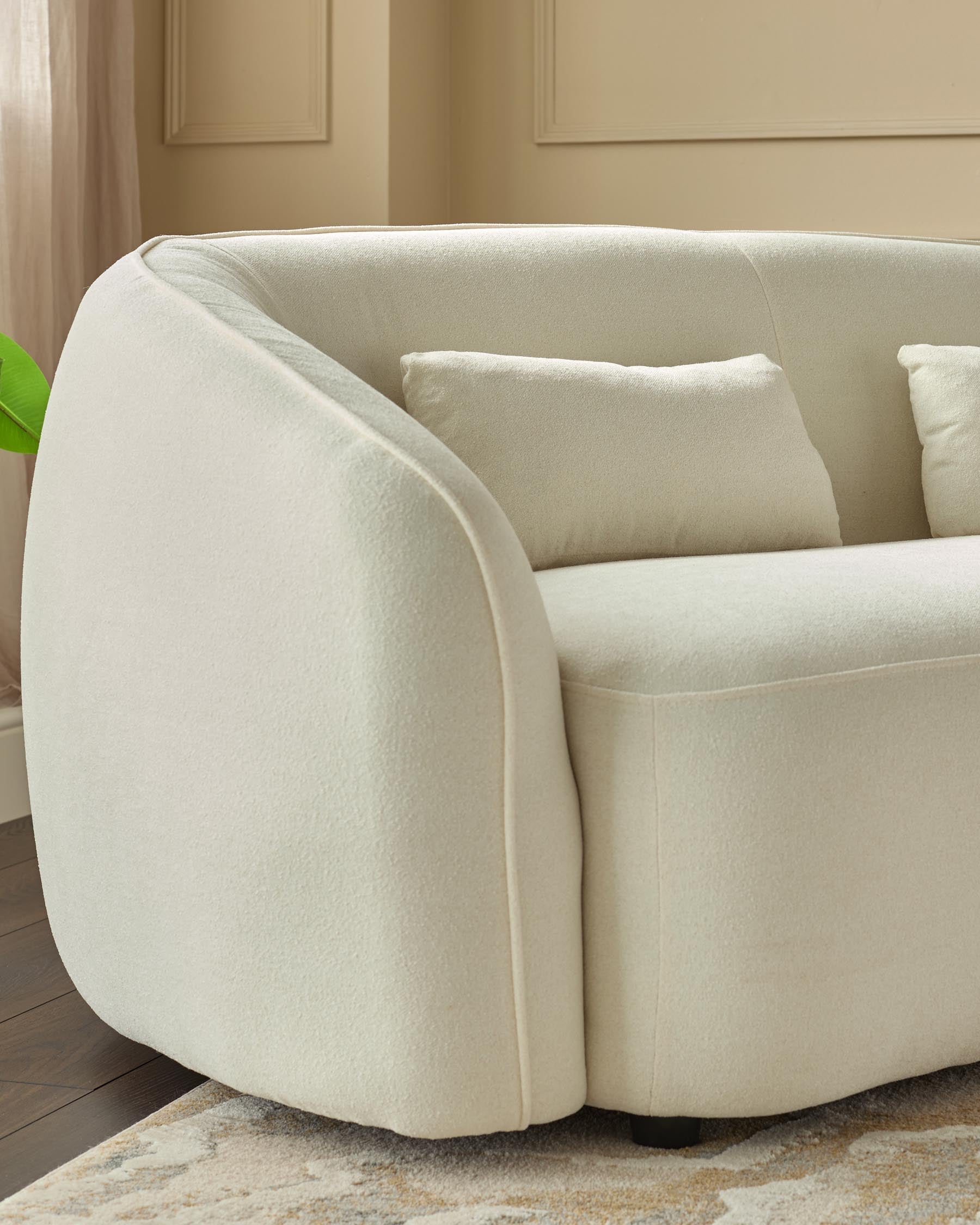 Zoey ivory boucle 2 seater sofa