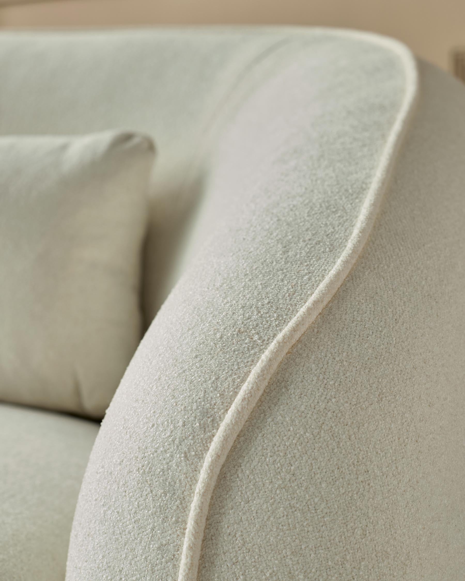 Zoey ivory boucle 2 seater sofa