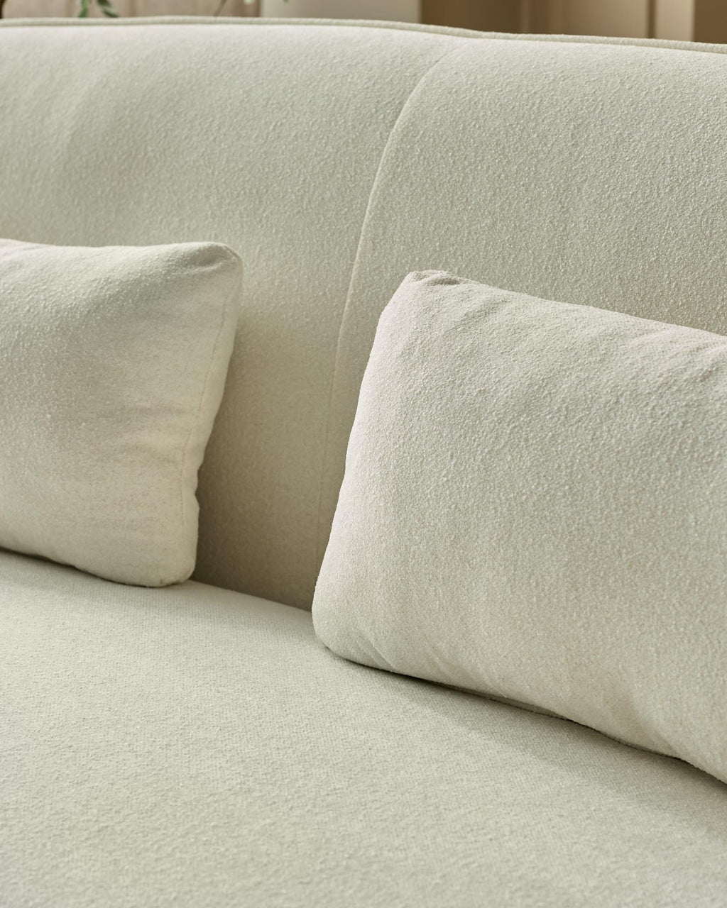 Zoey ivory boucle 2 seater sofa