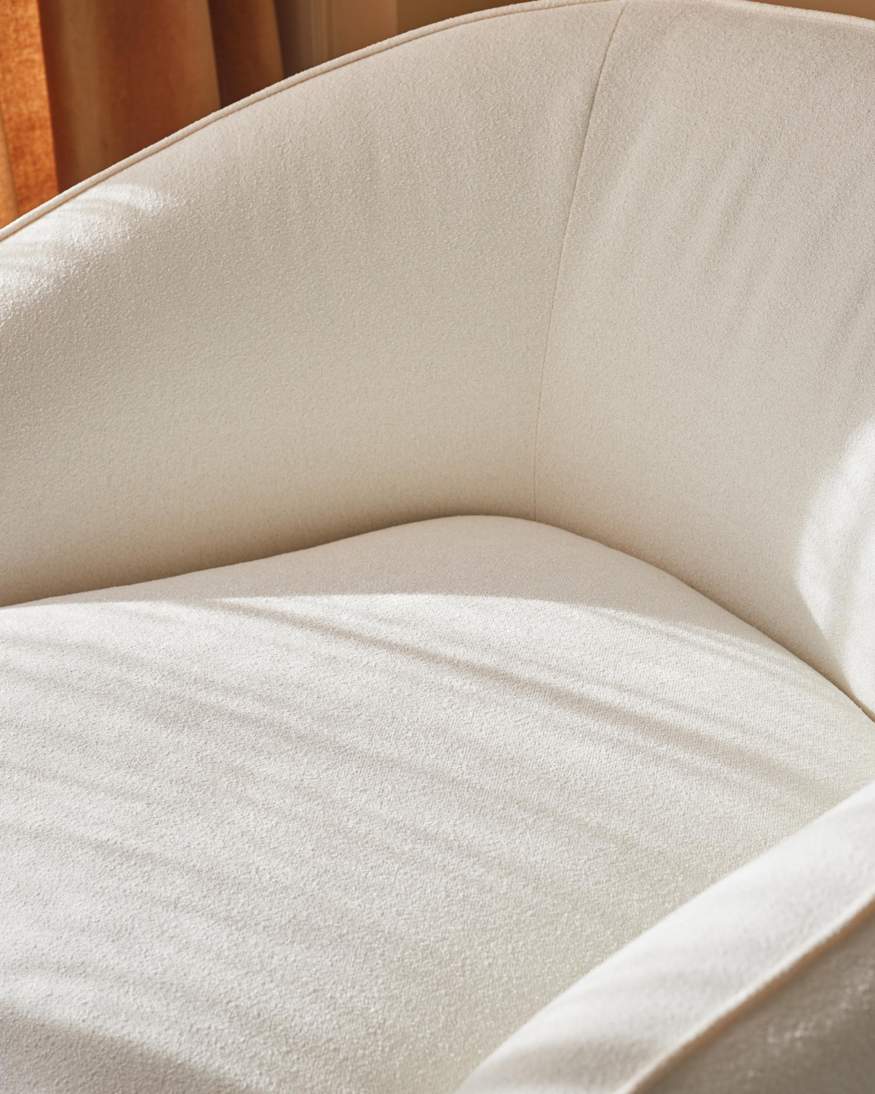 Zoey ivory boucle armchair