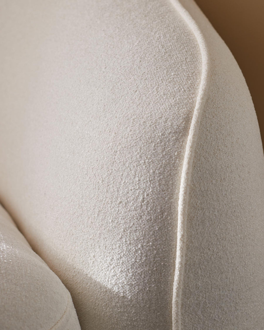 Zoey ivory boucle armchair