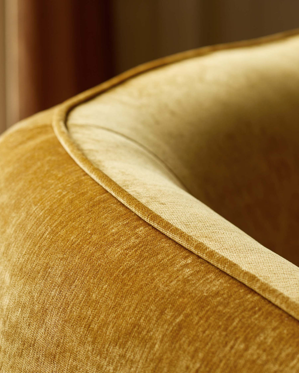 Zoey ochre fabric 3 seater sofa