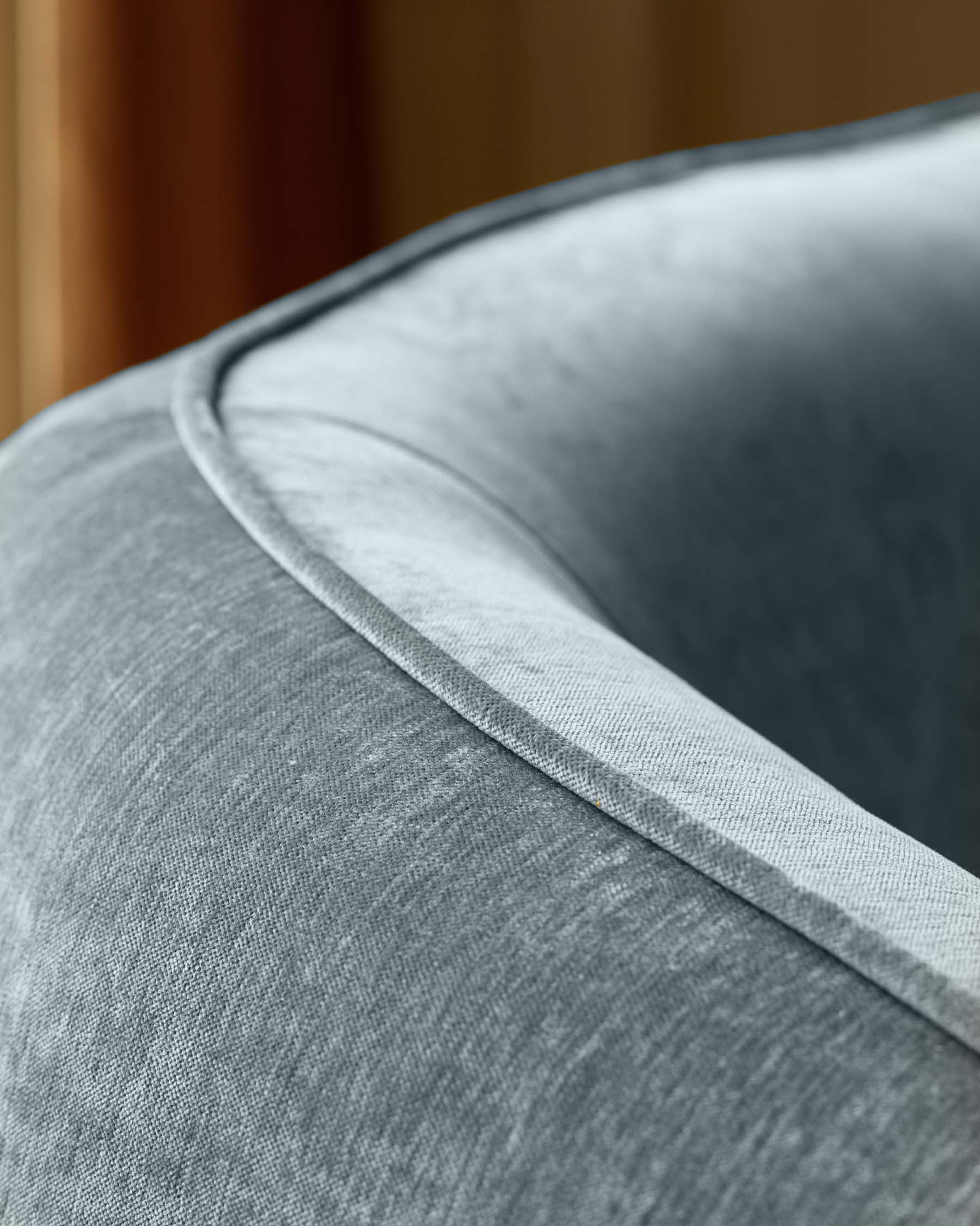 Zoey blue grey fabric 2 seater sofa