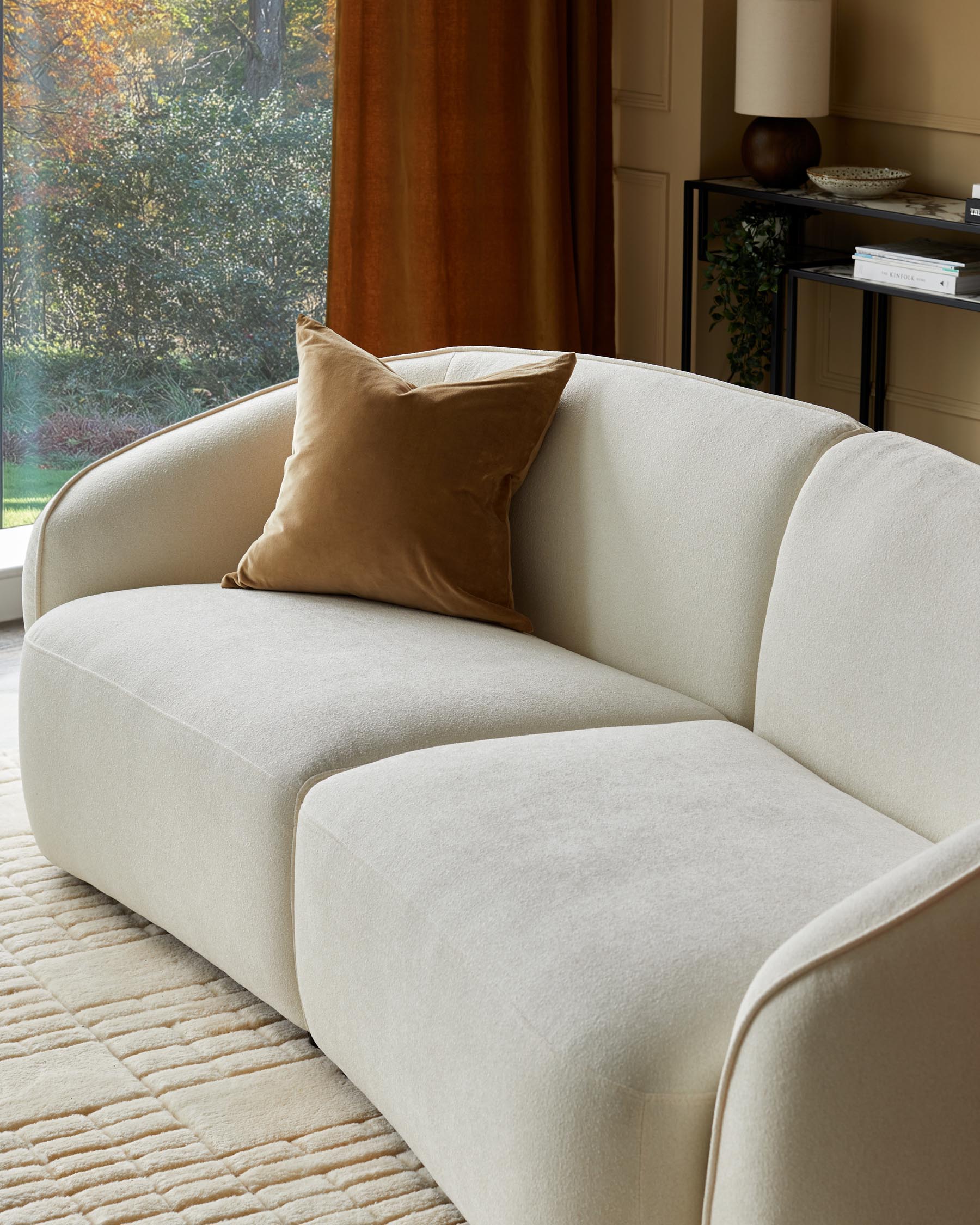 Zoey ivory boucle 3 seater sofa