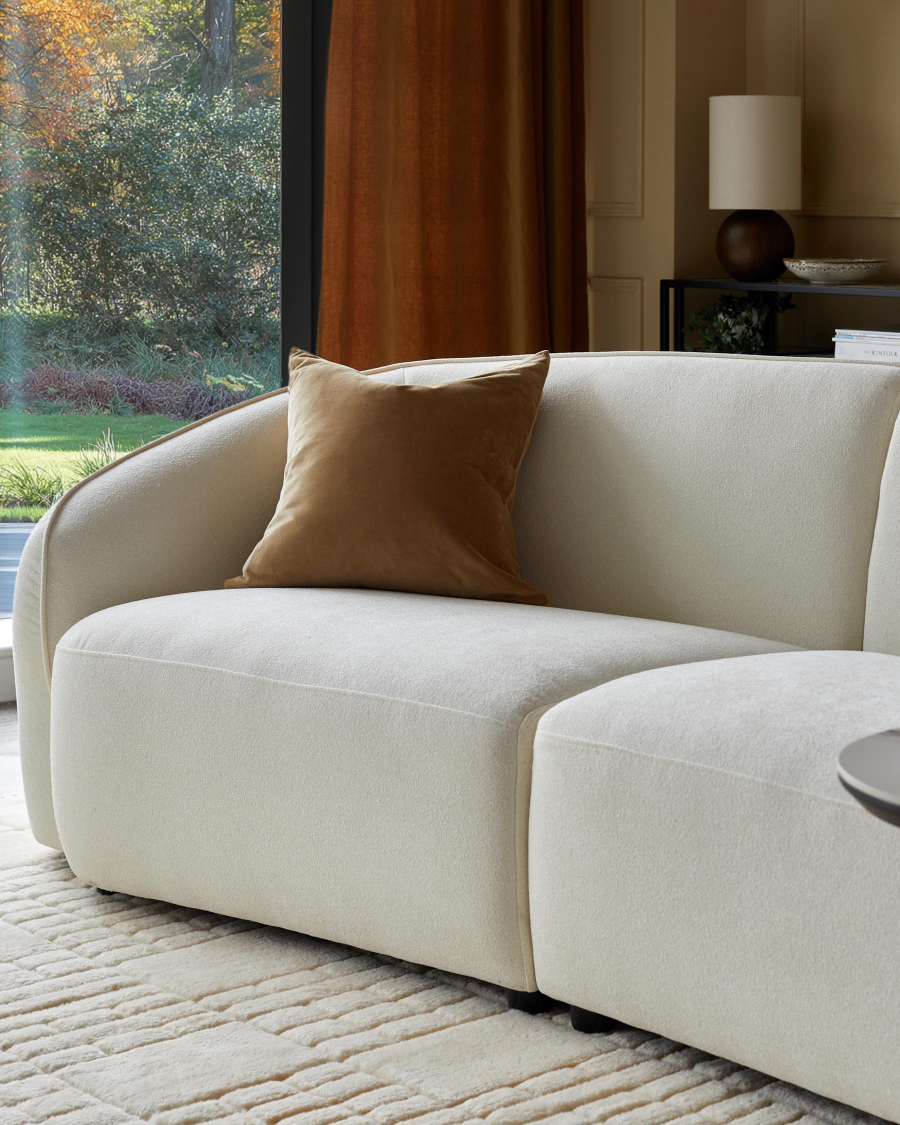 Zoey ivory boucle 3 seater sofa