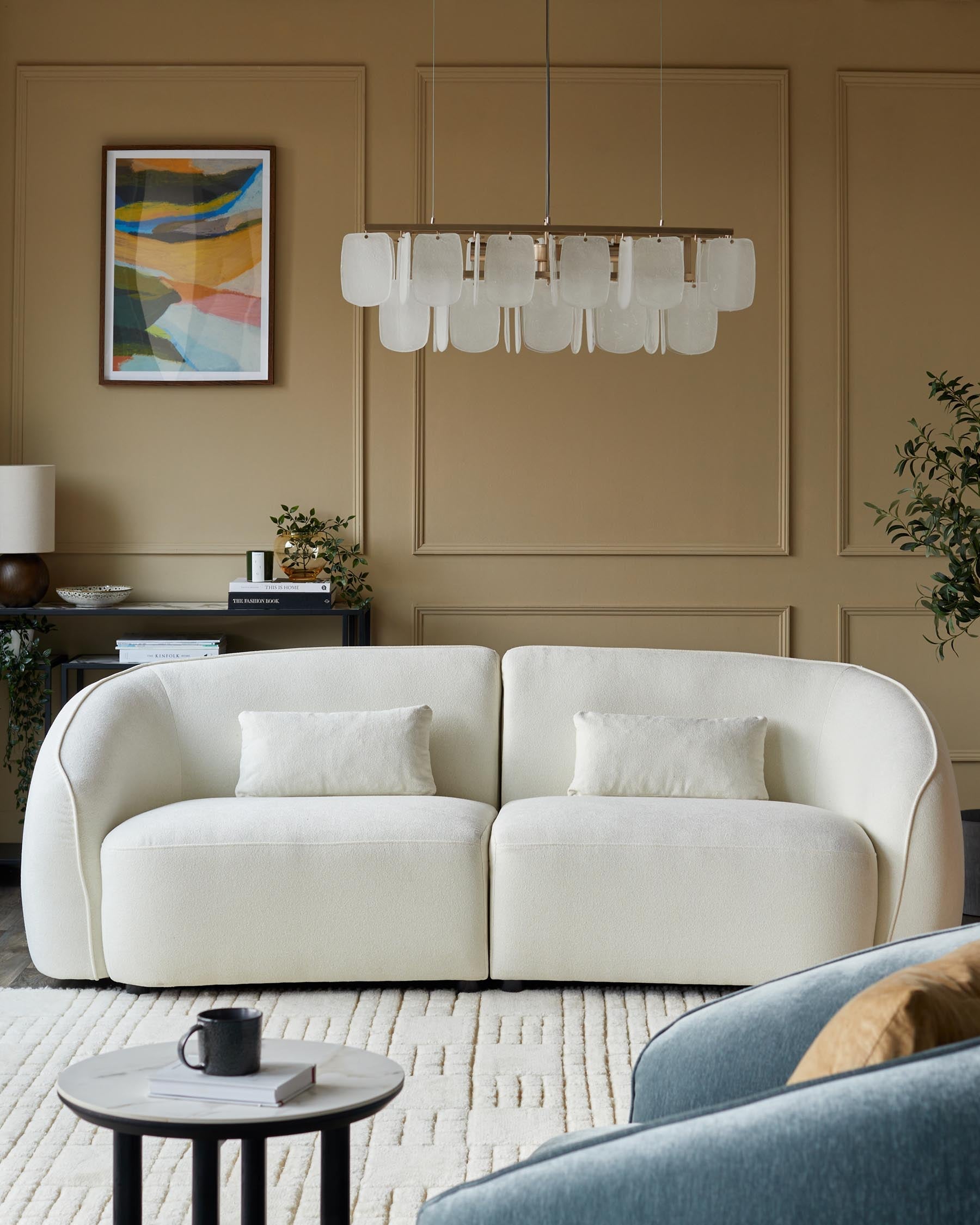 Zoey ivory boucle 3 seater sofa