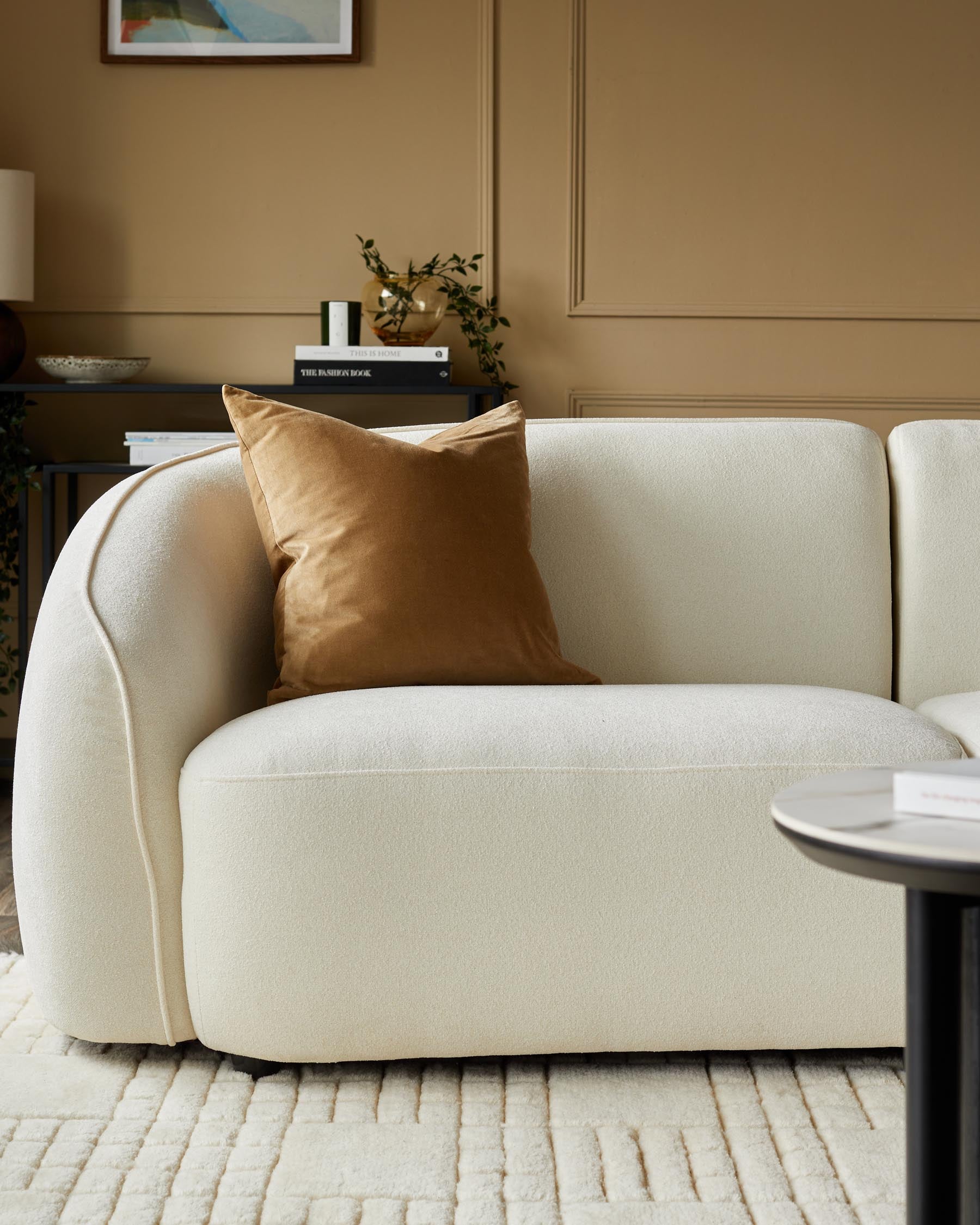 Zoey ivory boucle 3 seater sofa