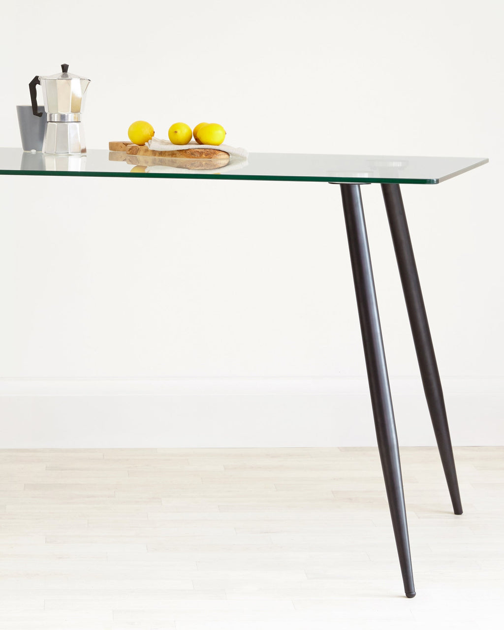 Zilo Black And Glass 6 Seater Dining Table
